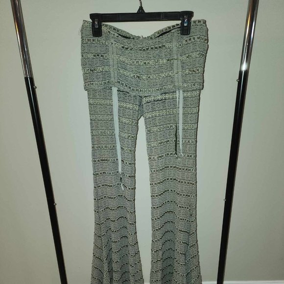 Melodia Designs Lace Flare Leg Pants - Picture 1 of 10
